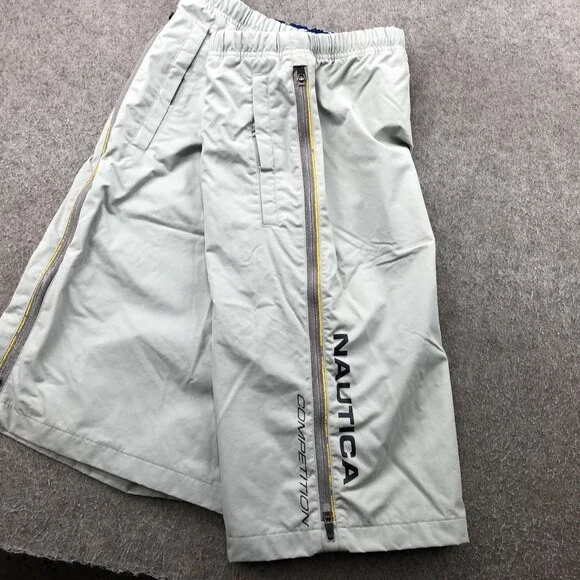 Vintage Nautica Competition Shorts Mens XL Gray Mesh Lined Swim Trunks - Picture 3 of 8